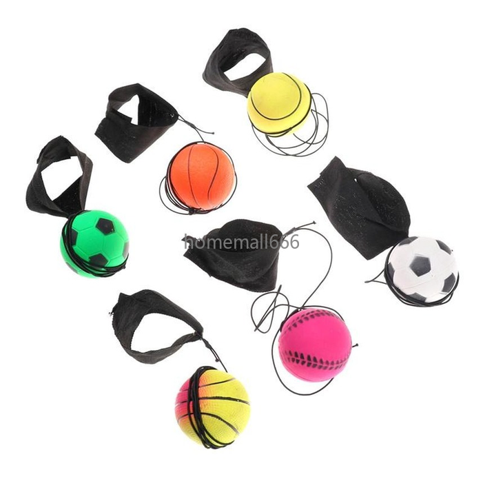 Decompression Toy Wrist Band Elastic fun Bouncy Fluorescent Rubber Ball Board Game Funny Elastics Balls training antistress Random Color AA-image-762810250
