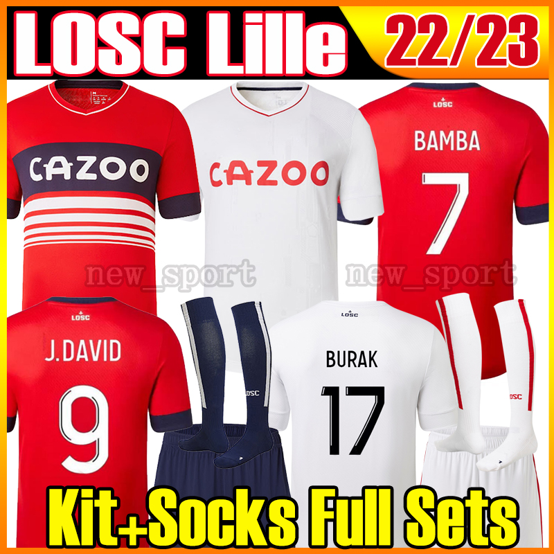 

22 23 LOSC Lille soccer jerseys BEN ARFA 2022 2023 DAVID FONTE BURAK BAMBA YAZICI Olympique Trophy T.WEAH L.ARAUJO R.SANCHES men kids kit full sets maillots football, 22 23 away