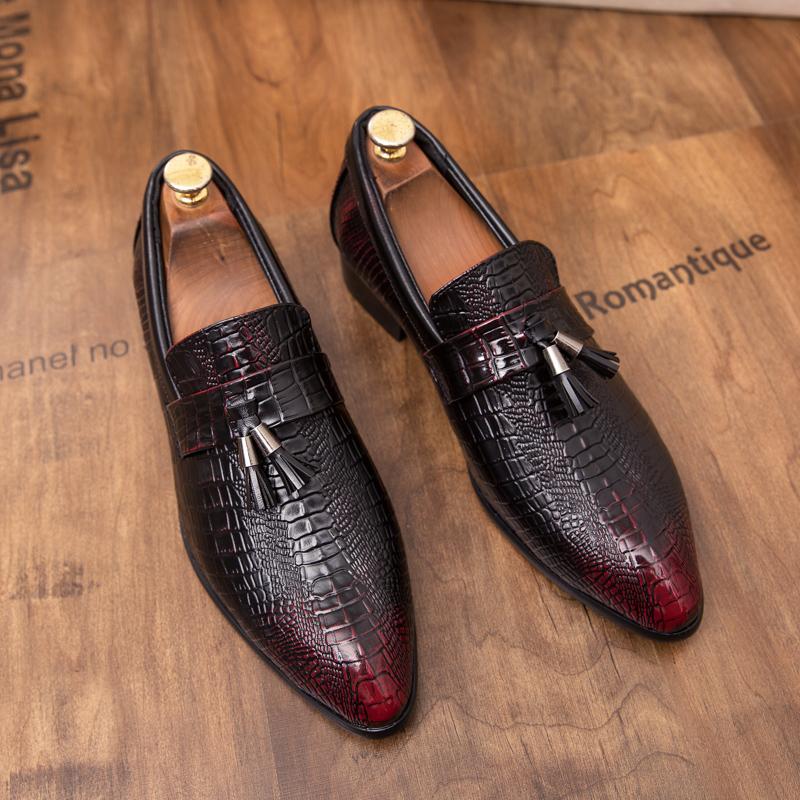 

Dress Shoes GUDERIAN Brand Men Italian Tassel Leather For Business Mens Oxfords Wedding Zapato Formal Hombre Cuero, Black