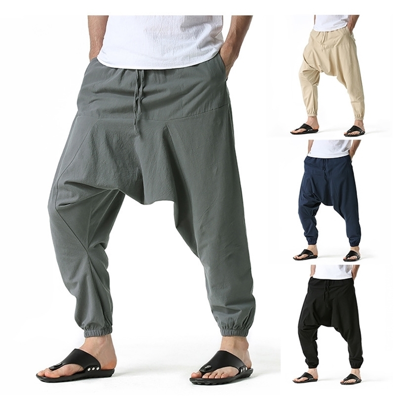 

Men' Pants Cotton Line Joggers Men Baggy Hippie Boho Gypsy Aladdin Cargo Yoga Harem 0413 4 220826, Black joggers men