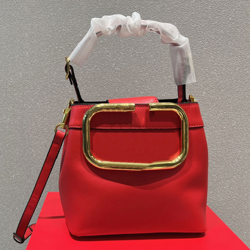 

Bucket Bag Women Shoulder Cross Body Bags Genuine Leather Handbag Purse Solid Color Drawstring Bag Removable Strap Hig Quality Hardware Fashion Letters Pouch, A no box