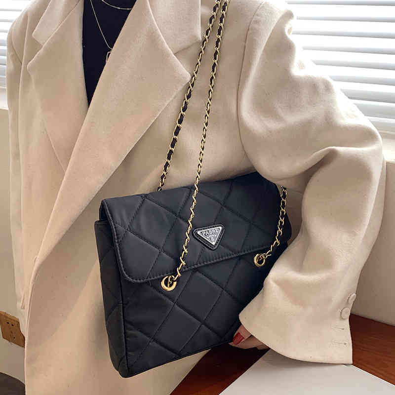 

High capacity Commuter Bag women's new Oxford cloth one shoulder chain bag versatile Messenger Tote Bag, Red