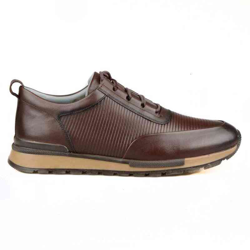 

Dress Shoes Tênis masculino marrom respirável, calçado esportivo feito na turquia para treino UENO Y8DE, 1# shoe box