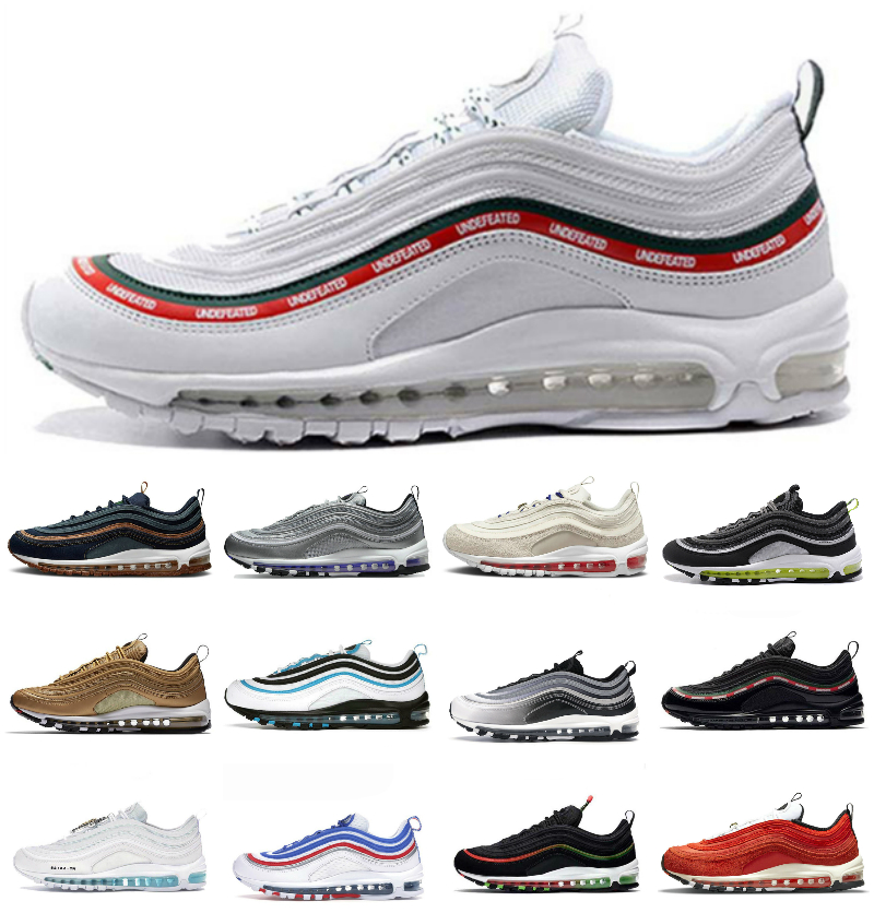 

Max 97 Casual Shoes MSCHF x INRI Jesus Undefeated Black Summit Triple White Metalic Gold Mens Women Designer Air 97s Sean Wotherspoon Sliver Bullet Trainers Sneakers, Bubble package bag