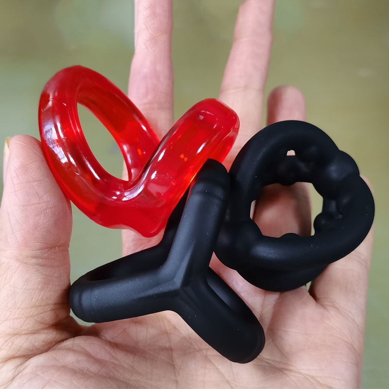 Bague de coq de pénis de vente à chaud sur les hommes retarder l'érection érection réutilisable du sperme bite bite