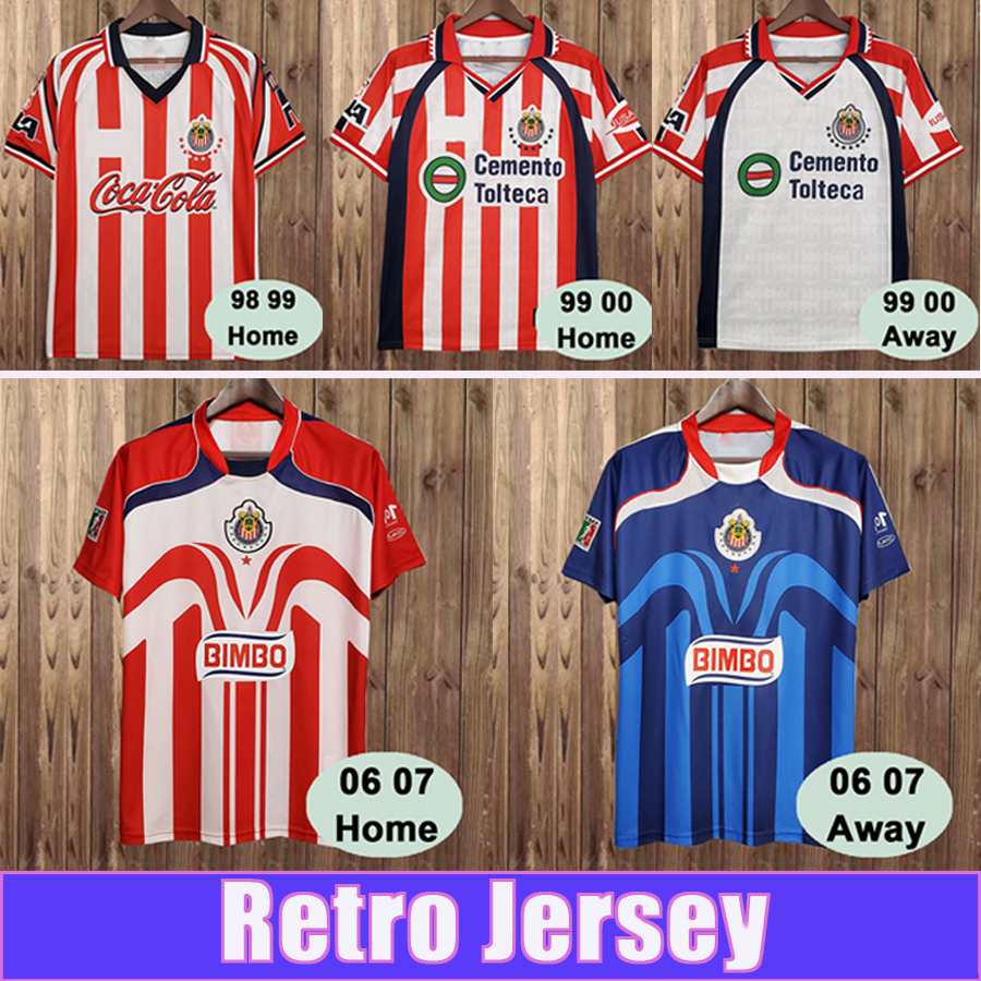 

2006 2007 Chivas RETRO Soccer Jerseys RAMON RAMIREZ 110TH R. PIZARRO PEIAEZ O. BRAVO JHERNANDEZ CHICHARITO Home Red Football Shirt Uniforms, Fg4935 110 th home