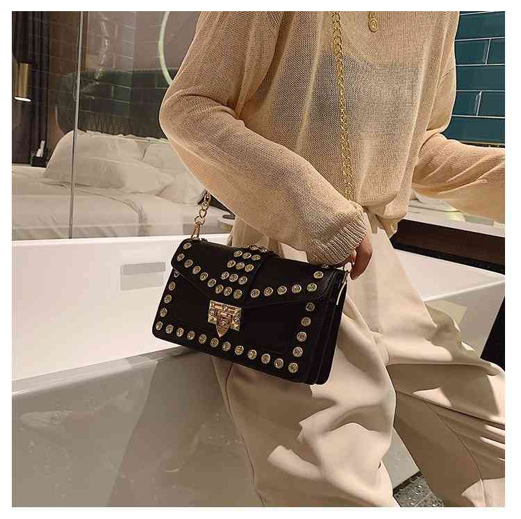 55% Off Discount Small Bag Women's Spring Summer New Diamond Studded Single Shoulder Messenger Fashion Versatile Chain Crossbody Shoulder Ba