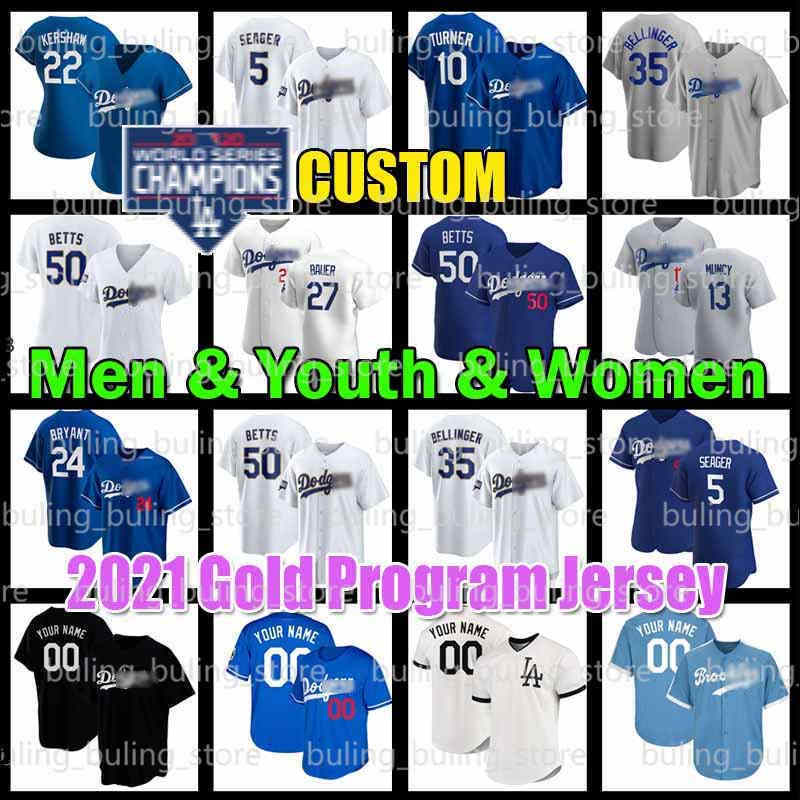 

Los Angeles 5 Freddie Freeman 50 Mookie Betts Dodgers Jersey 35 Cody Bellinger Julio Urias 27 Trevor Bauer 10 Justin Trea Turner Gold Program Walker Buehler Max Muncy, 2020 men custom flex base(daoqi)+patch