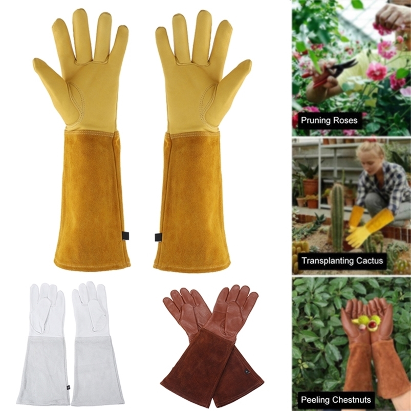 

1 Pair Heavy Duty Gardening Rose Pruning Gauntlet Gloves Thorn Proof Long Sleeve Work Welding Garden 220812gxgx