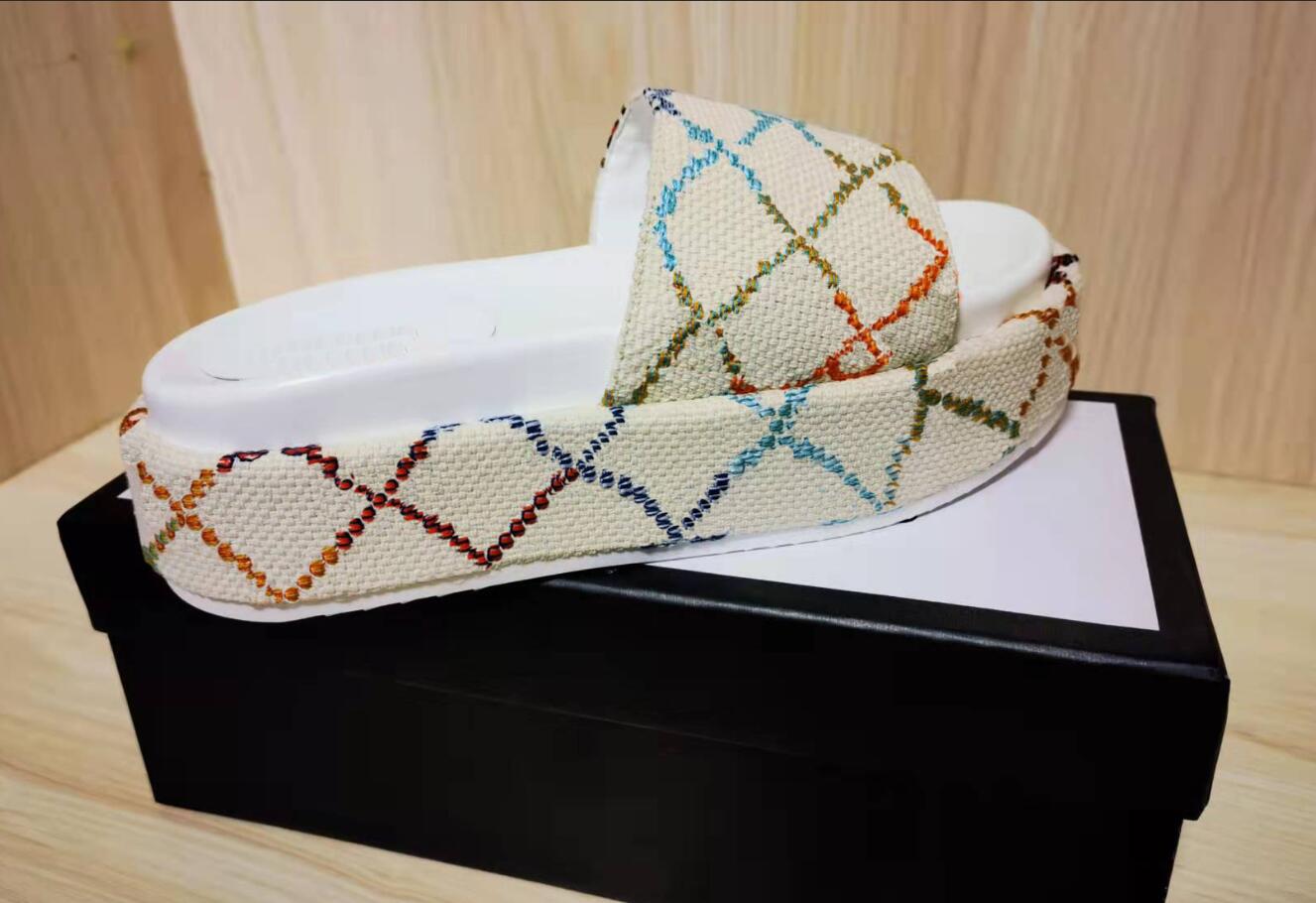 

2022 New Men Women Flip Flop Lady Shoes Embroidery Wedge Sandals Elevator Women Designer Rubber Slides High Quality Platform Scuffs Home, I need look other product