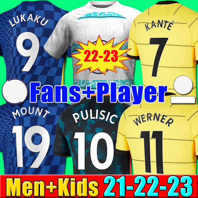 

22 23HAVERTZ Soccer Jersey LUKAKU PULISIC ZIYECH KANTE CFC WERNER ABRAHAM CHILWELL MOUNT JORGINHO 2021 2022 GIROUD Football Shirt Home, P05 21 22 away patch1