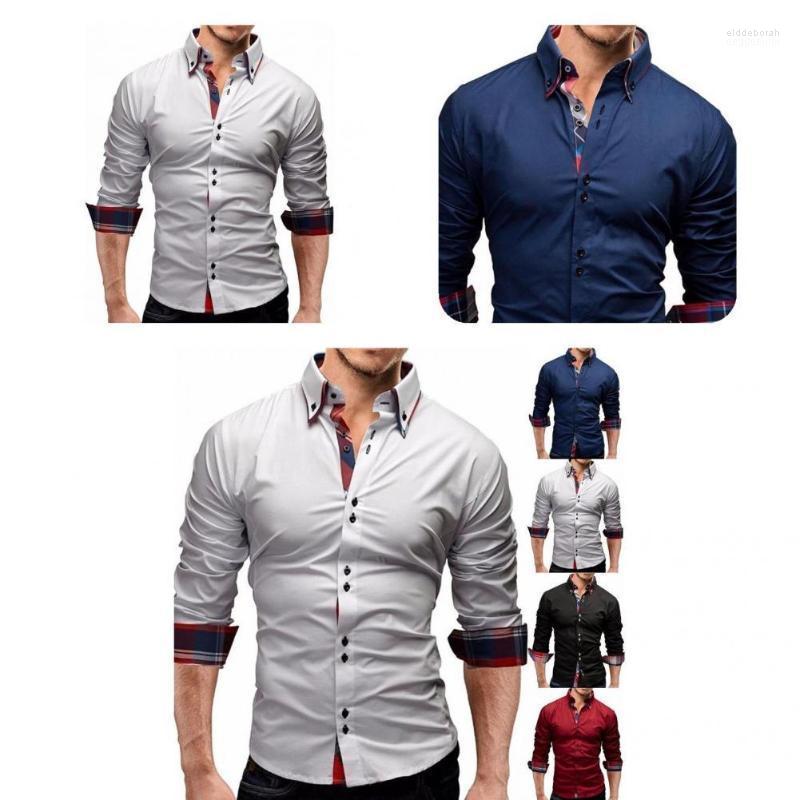 

Men's Casual Shirts T-shirt Single-breasted Comfortable To Wear Men Shirt Buttoned Down Standard For Work Eldd22, White