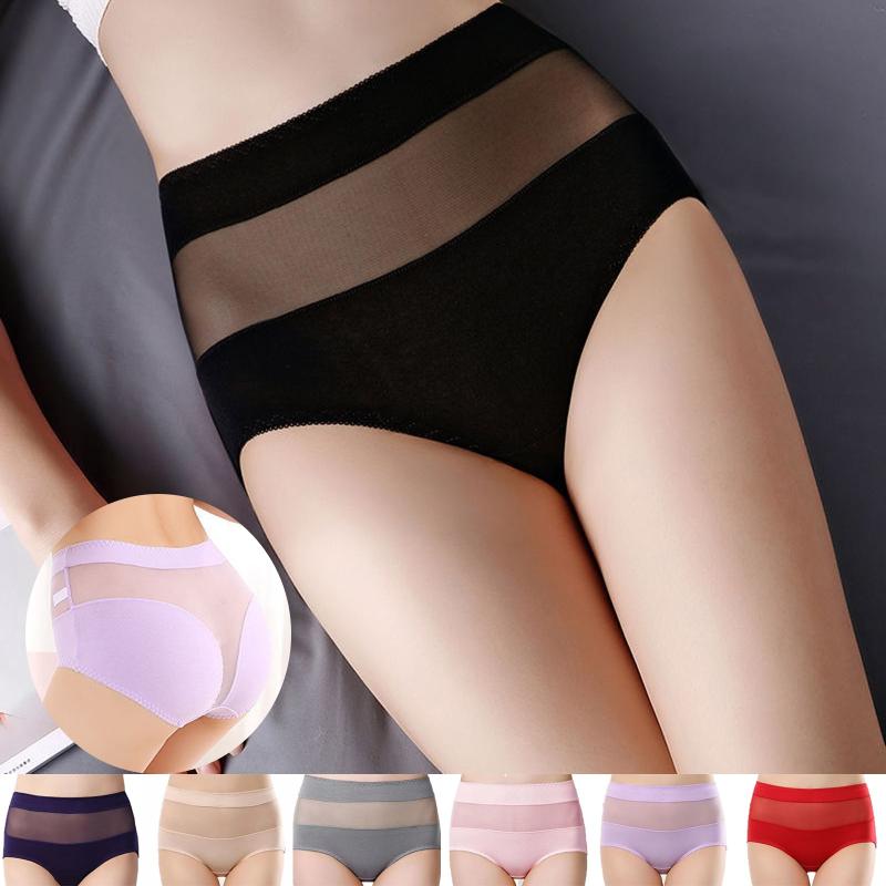 

Women's Panties Women High Waist Female Seamless Briefs Sexy Mesh Hollow Out Panty See-through Underwear Girl Breathe Intimates LingerieWome, Bbg