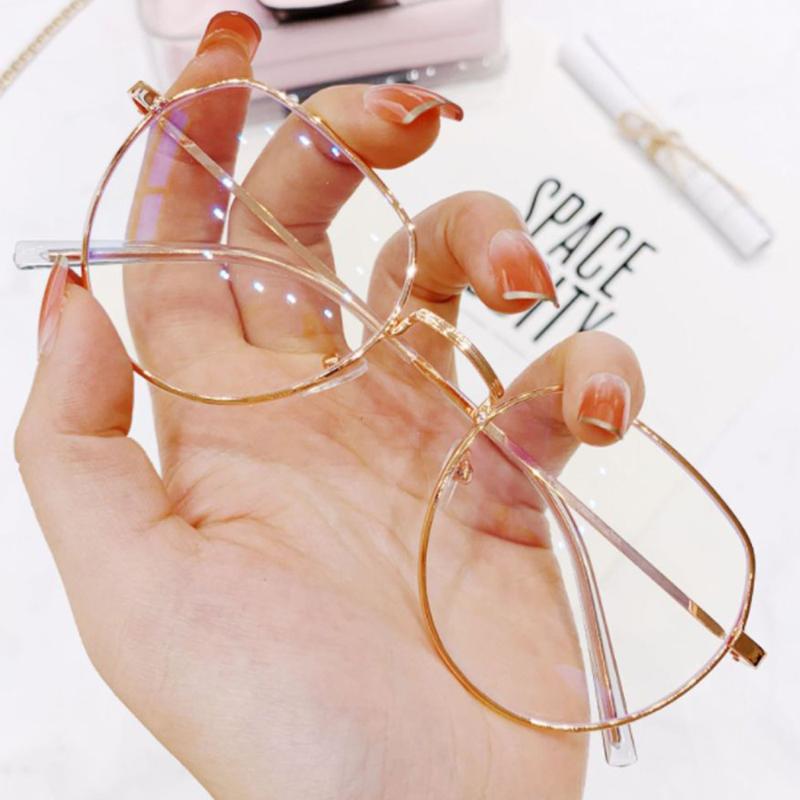 

Sunglasses Fashion Office Computer Glasses Anti Blue Light Women Classic Metal Frame Eyeglasses Rays Blocking Eyewear