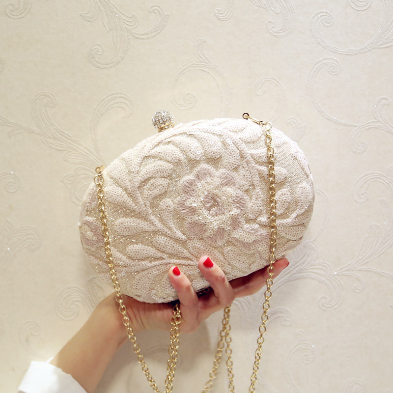 

Fashion Sequined Clutches bag Women's evening bags Gold Luxury Diamond Embroidery Wedding Party Purse Handbag MN 220816, As picture