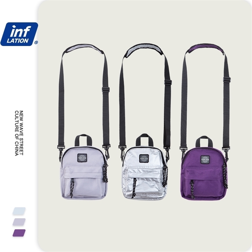 

INFLATION Summer Outdoor Unisex Shoulder Bag Streetwear Fashion Fanny Pack Small Functional Belt Bum Bag Crossbody Bags 201117, Silver