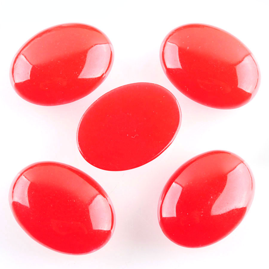 

Good quality Ruby Onyx Natural Gemstone oval cabochon 40x30mm Bead for jewelry making new charm accessories 5Pc BU808