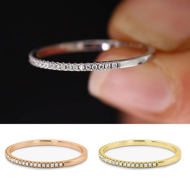 

Wedding Rings Boho Fashion Small Crystal Zircon Stone Ring Female Silver Color Jewelry Promise Love Engagement For WomenWedding