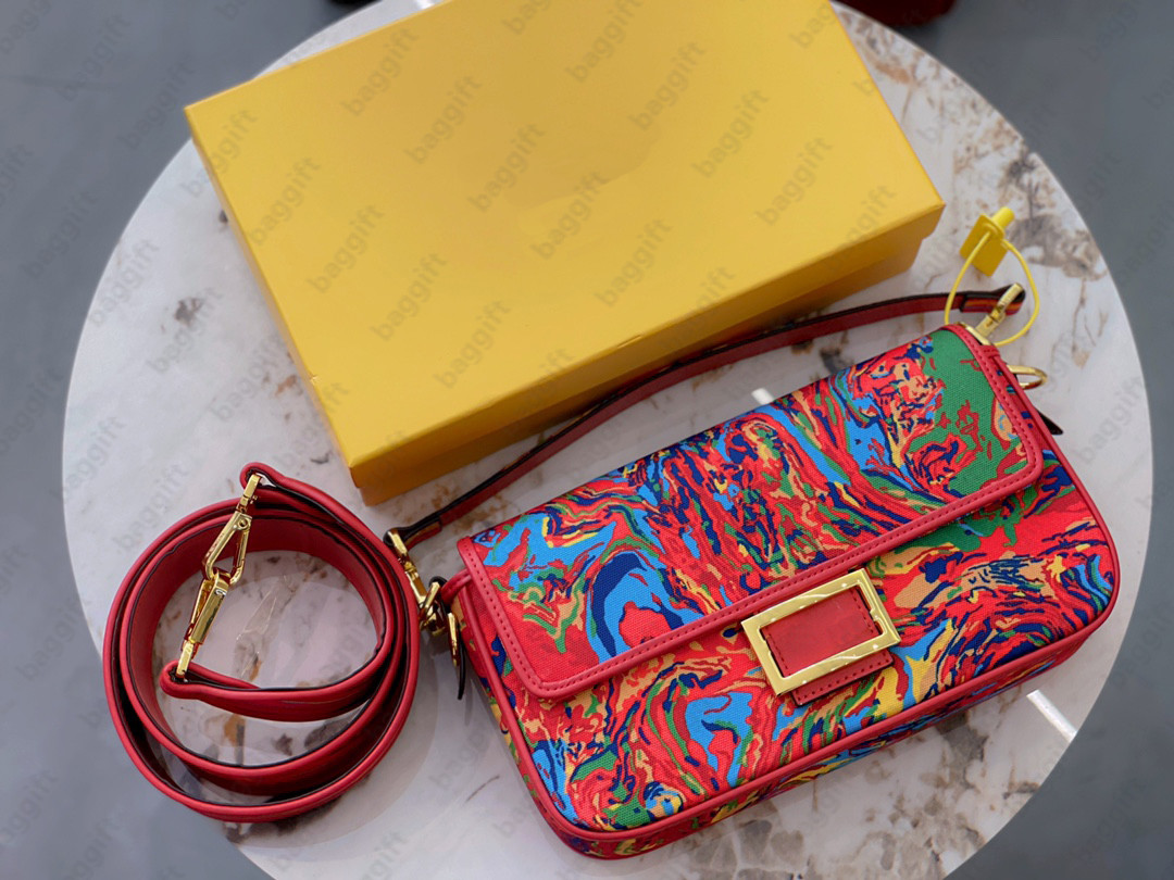 

Women Baguette Multicolor Canvas Twill Leather Shoulder bag Crossbody Tote Pouch graffiti Wallet Girl Printing Colorfull Luxury Iconic Weave Handbag, No bag;for balance fees