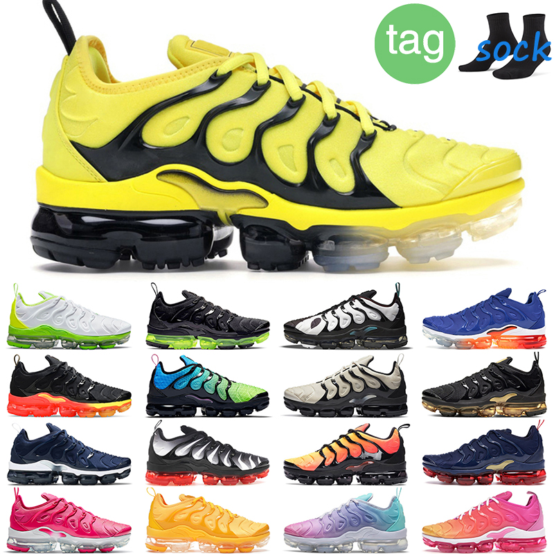 

Tn Plus Runing Shoes Men Women Yellow Triple Black Berry Volt Blue Light Bone Midnight Navy Womens Sports Trainer, #5