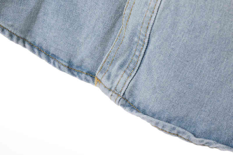 

Factory Online Export Trendy Sweater Autumn Winter New High Version Off Arrow Denim Shirt Coat Unisex, Light blue