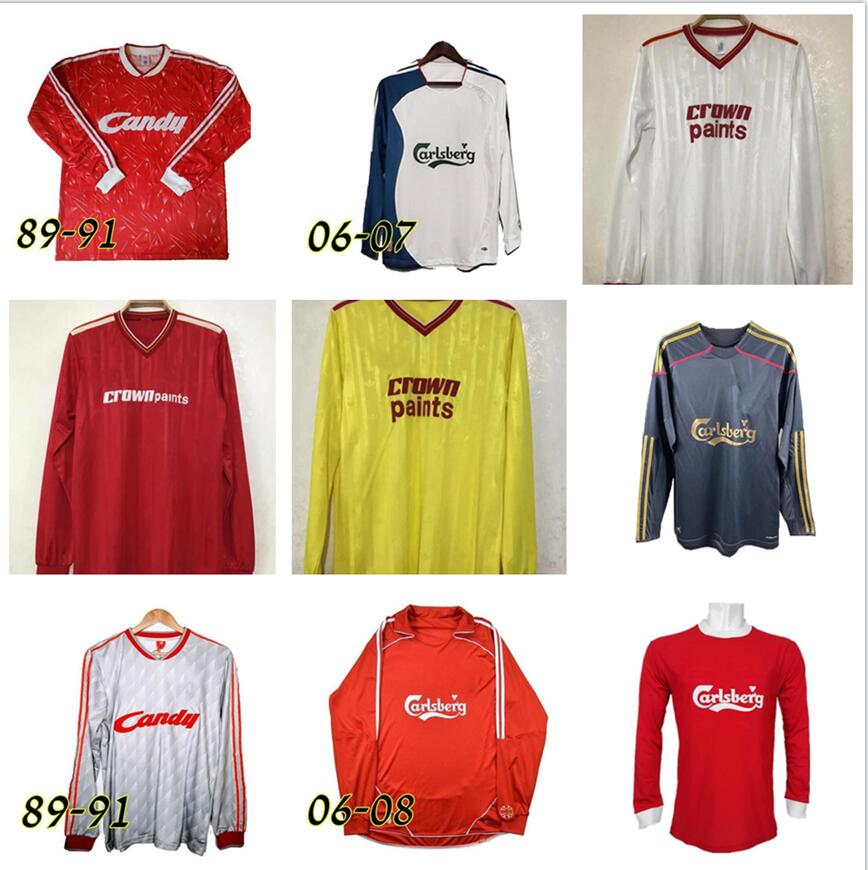 

Long sleeve LVP 1993 1995 DALGLISH HESKEY Mens Retro Soccer Jerseys 85 86 89 90 91 08 09 2010 FOWLER GERRARD TORRES KUYT Football Shirt rétro Suarez McManaman Uniforms