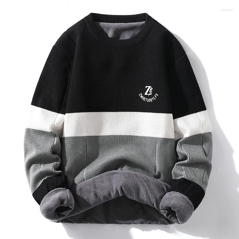 

Men's Sweaters Winter Men's Fleece Thicker Sweater Turtleneck Warm Pullover High Quality Male Slim Knitted Wool Drop ShipMen's Olga22, Black