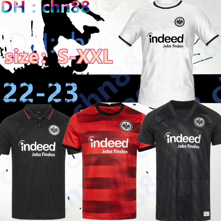 

21 22 23 Eintracht Frankfurt Soccer Jerseys 2022 2023 KOSTIC SOW KLAMMERS HINTEREGGER KAMADA BORRE shirt RODE ACHE MAN Football Uniform, 21-22 europa home