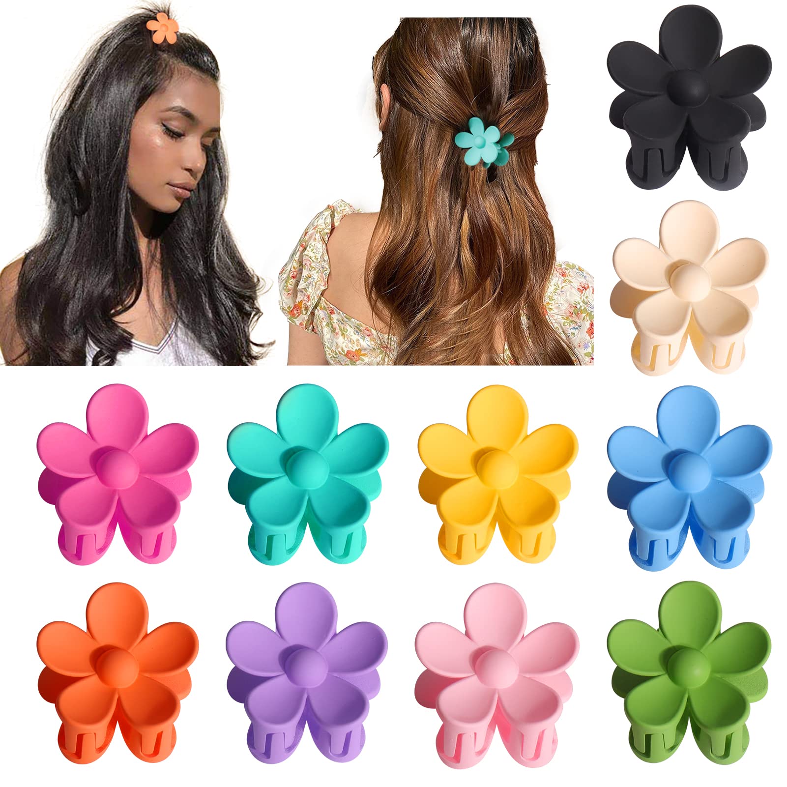 

Hair Clips Barrettes Palksky Small Flower Claw For Women Girls Kids Tiny Thin/medium Thick 1.35 Inch Mini Jaw Clips/hair Clamps Nonsl amzsc