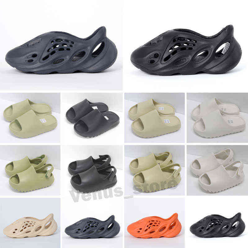 

Fashion EVA Foam Runner Kan Slides Toddlers Infants Kids Childrens Slippers Triple Red White Black Desert Sand Bone Resin Sandals, Color 5