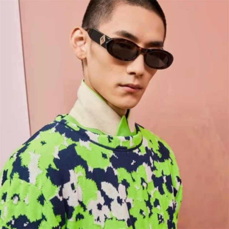 

Sunglasses family D personalized oval frame sunglasses ins same large CD oblate1u