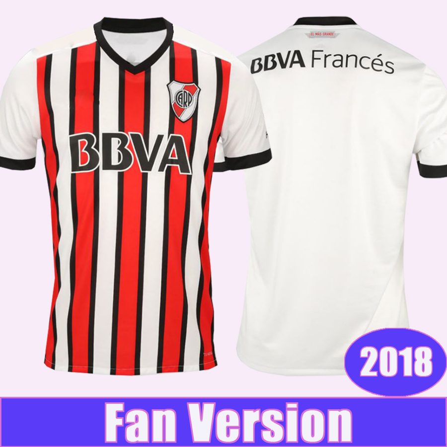 

2017 2018 River Plate Mens Soccer Jersey 17 18 3rd Red White Football Shirt Short Sleeve Uniforms, Qm3411 17 18 3rd no patch