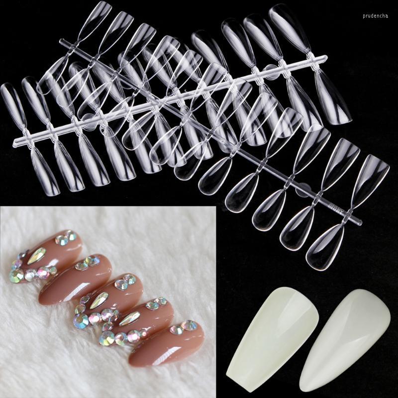 

False Nails 120pcs Nail Artificial Tips Reusable Practice Full Cover Decorated Stiletto With Design Press On Fake Coffin Prud22, Clear square