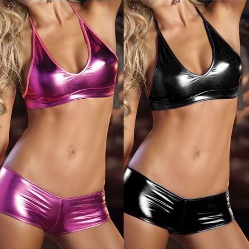 

Women's Panties Sexy Erotic Latex Underwear G String T V Shiny Pu Leather Vinyl PVC For Women CostumesWomen's, Df02-1