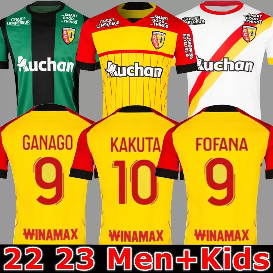 

maillots RC Lens soccer jerseys 21 22 23 KAKUTA GANAGO SOTOCA FOFANA Frankowski DOUCOURE Kalimuendo 2022 2023 Football Shirts men kids Kits Special Edition Black, 22 23 home aldult