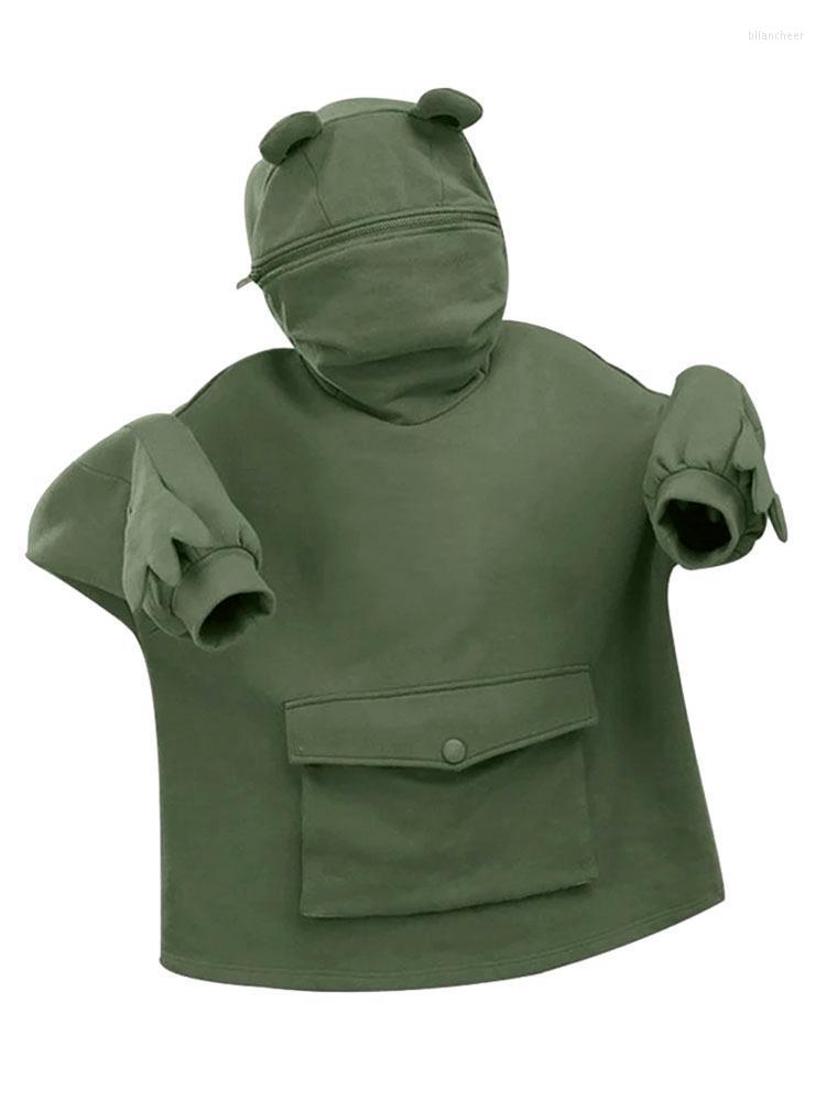 Sweats à capuche pour hommes Sweatshirts Sweat à capuche pour femme Grenouille Pull Hiver Harajuku À Capuche Décontracté Broderie Haut Lâche Poup