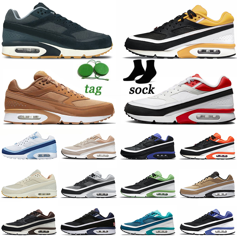 

Air Max BW Mens Running Shoes Air Persian Violet Triple White Max Lyon Rotterdam Vachetta Tan Light Stone Hemp Marina men women trainers sports sneakers with socks, A#17 40-45 black violet