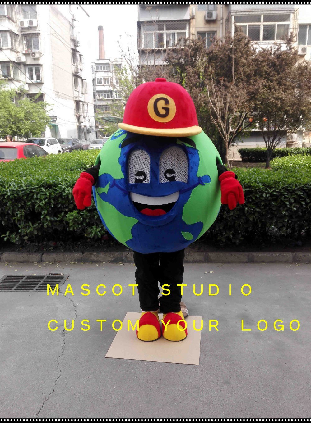 

globe mascot costume earth custom fancy costume anime kit mascotte theme fancy dress carnival costume 401519, Green