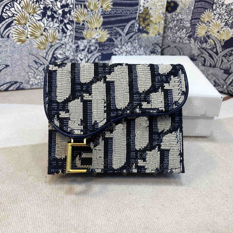 

Fashion Women Wallet Designer Purse Personality Square Purses Coin Pocket Luxury Letter D Wallets Card Holder Bag For Mother's Day 2204276WU, A box