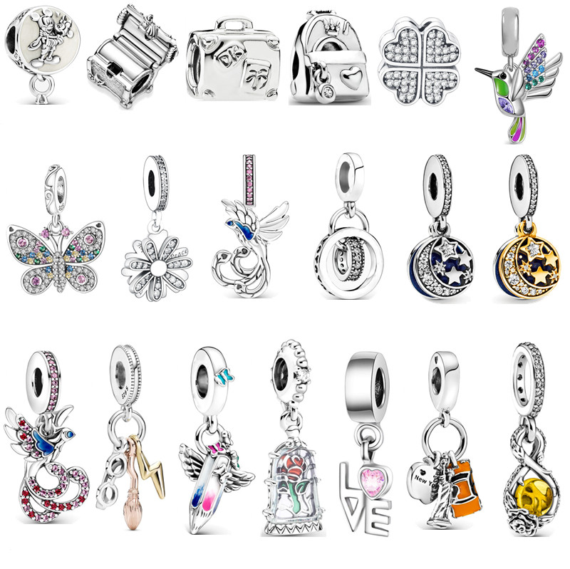 

925 Sterling Silver Charm Bracelets Original Fit Pandora Pendant Fashion Jewelry