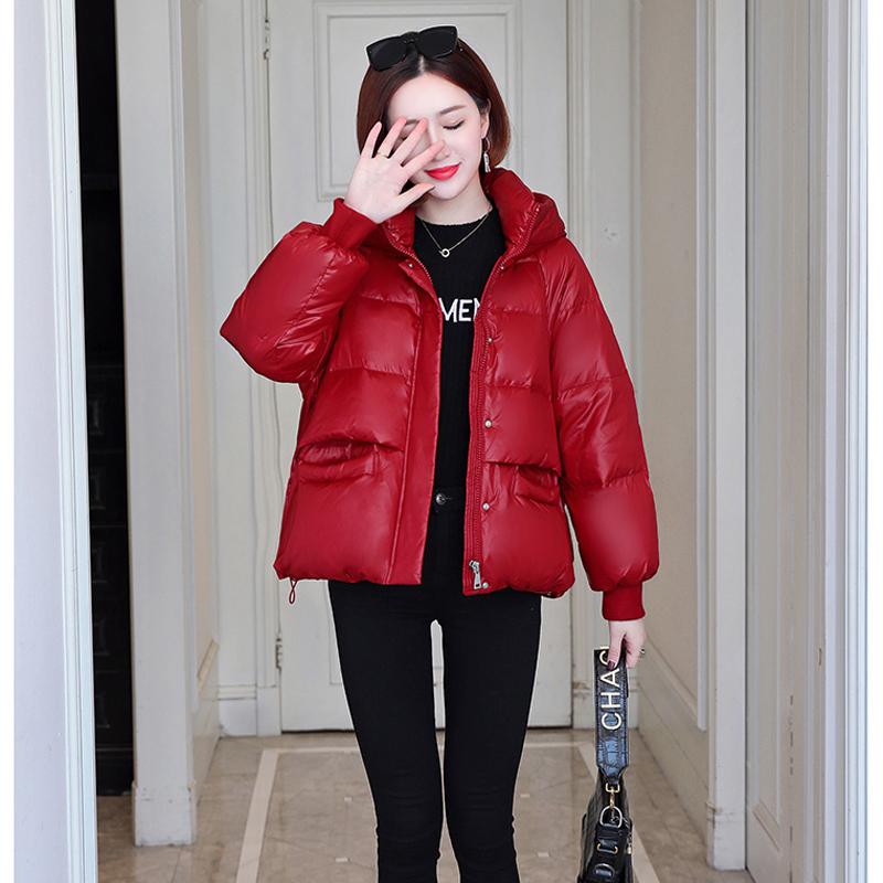 

Women' Trench Coats Women' Short Solid Color Winter Coat Zip HoodWomen, Ivory