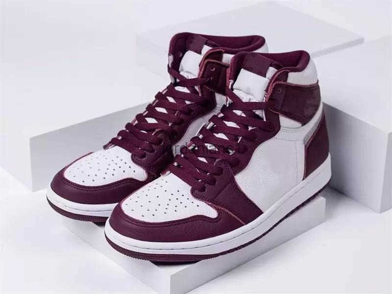 

2023 Basketball Shoes Jumpman 1 Retros High OG Bordeaux Basketball Shoes Outdoor Trainers Sports With Original Box