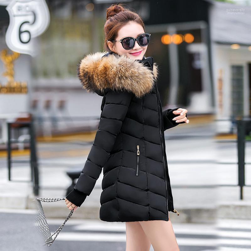 

Women's Down & Parkas Removable Fur Collar Womens Coats And Jackets Autumn Winter Hooded Coat Thick Cotton Oversized Puffer Jacket Female Gu, Red