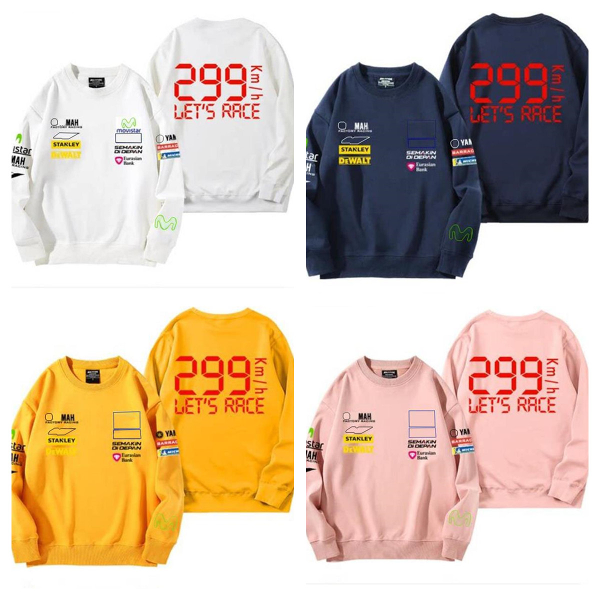 

2022 spring and autumn racing jersey motorcycle logo round neck sweater