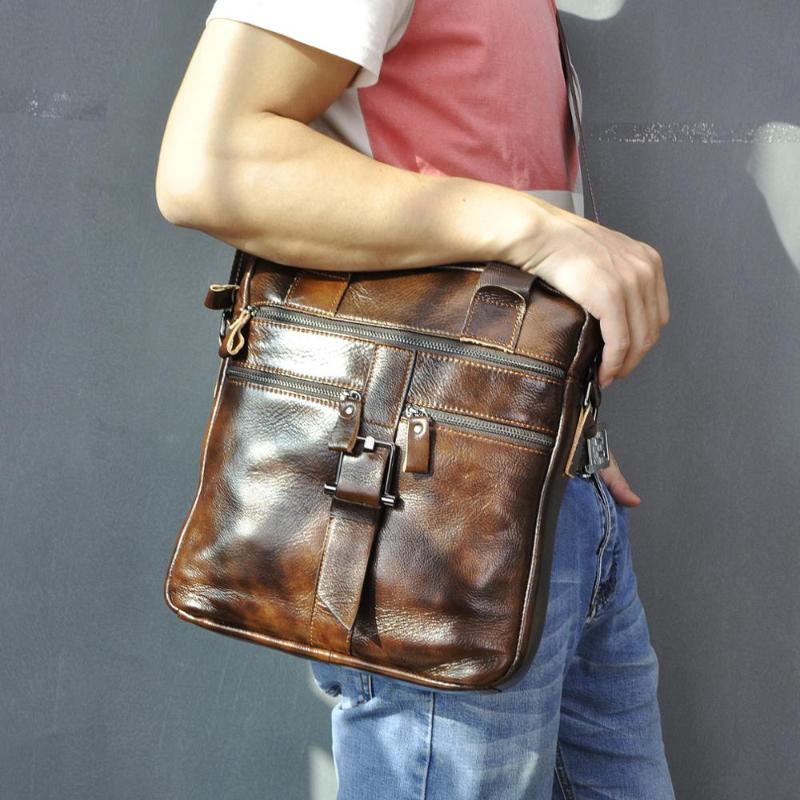 

Briefcases Men Quality Leather Vertical Coffee Business Briefcase 12" Laptop Case Attache Portfolio Bag Tote Shoulder Messenger 1062Bri, 1062 black