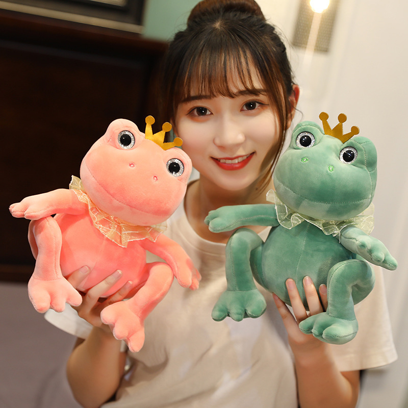 

Cartoon Anime Toys Soft Plush Stuffed Dolls for Kids Birthday Christmas Gifts  Ugly frog with big eyes Dolls girls, As shown