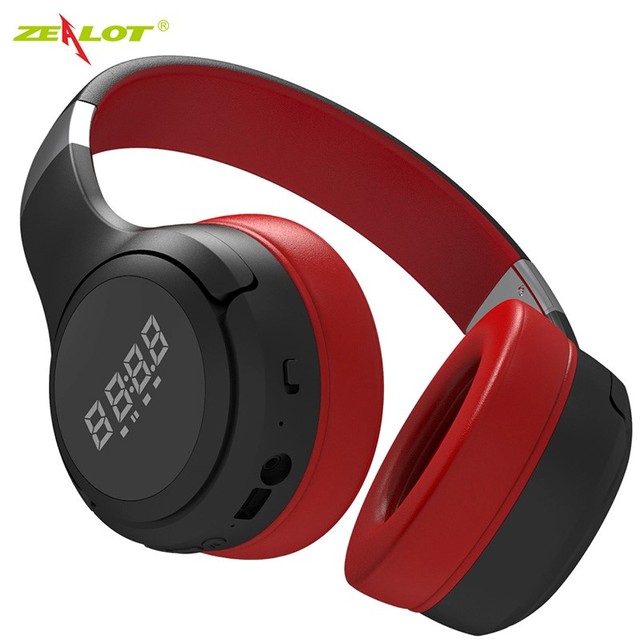 

Hot ZEALOT B28 Wireless Headphones Noise Reduction Bluetooth Earphone Stereo Foldable Sport Headset With Mic LED Digital Display, White