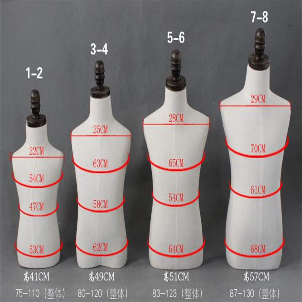 

6-8 Year Child Mannequin Body No Base Half-Style Props Clothing Wedding White Cotton Disc Chassis xiaitextiles Woman Pet Model B502