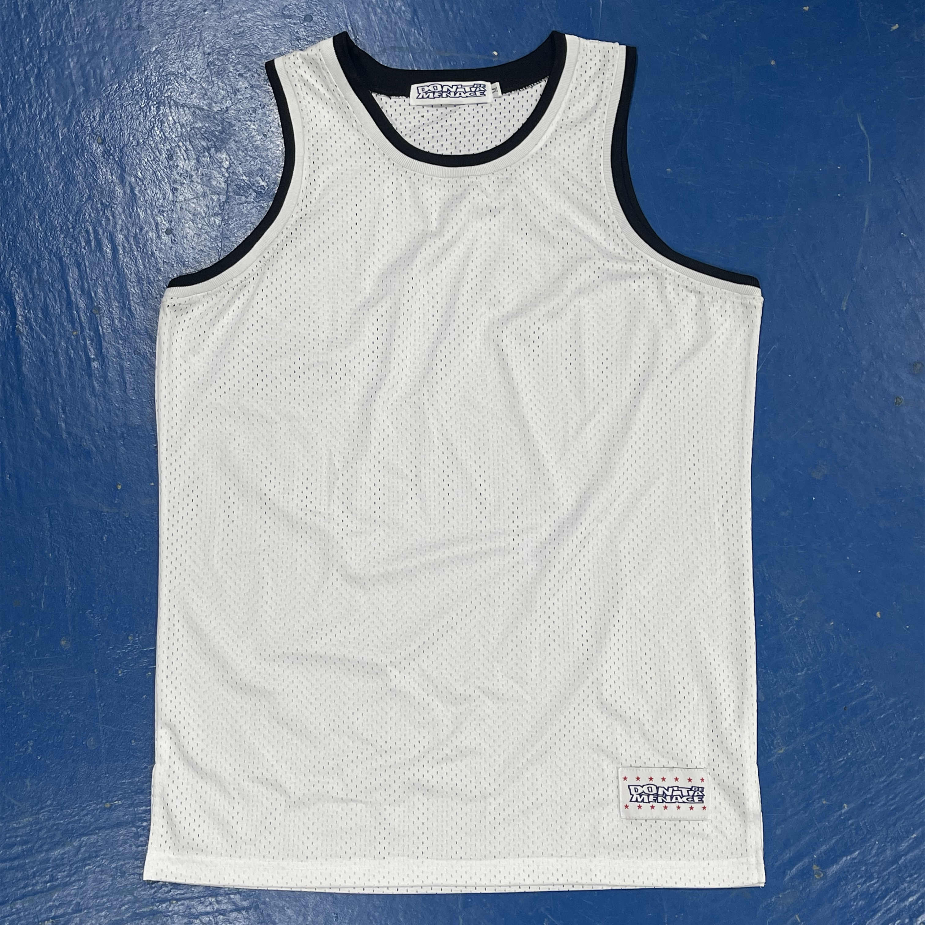 

DON'T BE A MENACE BLANK Basketball Jersey White Jerseys Stitched, As pic