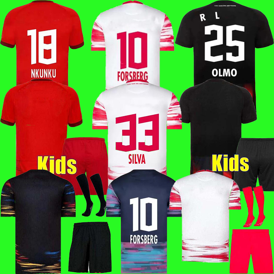 

21 22 23 RBL Leipzigs NKUNKU Leipziges Soccer Jerseys SZOBOSZLAI FORSBERG POULSEN OLMO jersey 2022 2023 SILVA ANGELINO ADAMS Laimer Home Away Third Men, 22-23 away patch1